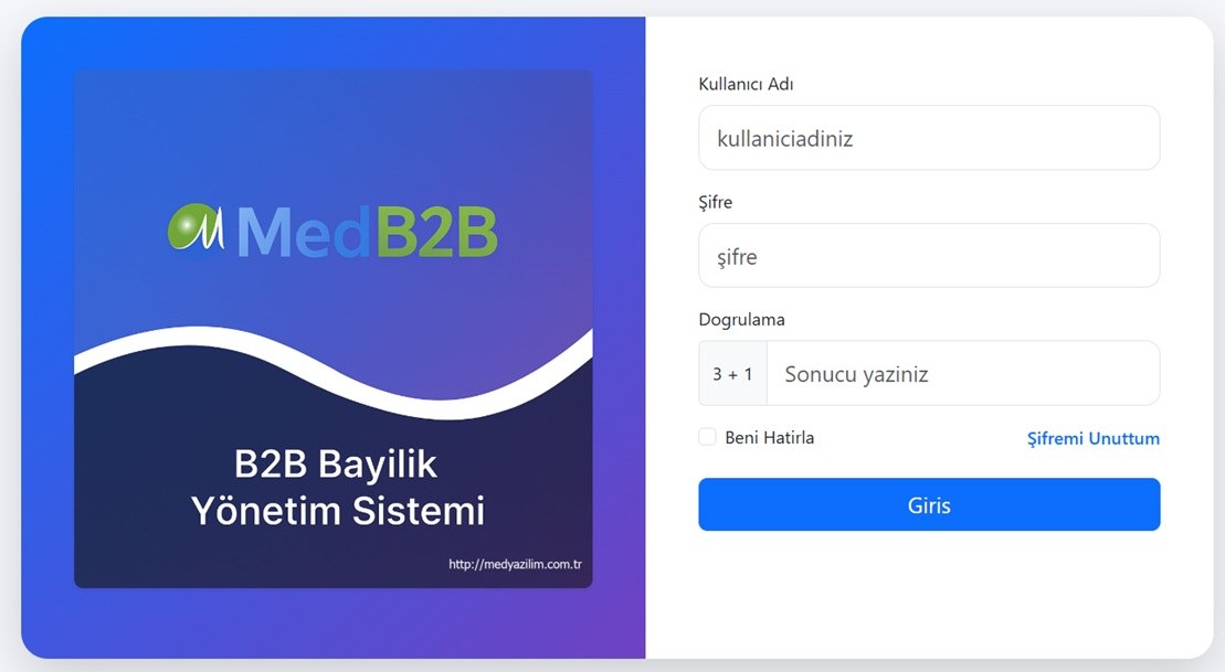 MEDB2B Bayilik Sistemi